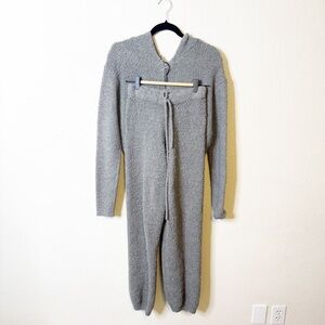 Skims Grey Cozy Set Fuzzy Zip Sweater Joggers Womens Size XS / S